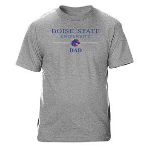 Image of Boise State Tee, Dad Logo in Line by CI Sport, Athletic Heather Gray