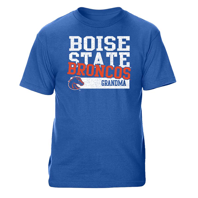 Boise State Tee, Grandma Broncos Over Logo by CI Sport, Royal Blue (SKU 13443276525) Boise State Tee, Grandma Broncos Over Logo by CI Sport, Royal Blue - main view