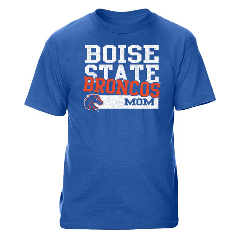 Boise State Tee, Mom Broncos Over Logo by CI Sport, Royal Blue (SKU 13443061525) Boise State Tee, Mom Broncos Over Logo by CI Sport, Royal Blue - main view