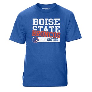 16- Boise State T-Shirt - Broncos Sister Over Athletic Logo by CI Sport - main view