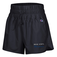 Image of BOISE STATE WOMEN SHORT WOVEN HI-WAIST -  black