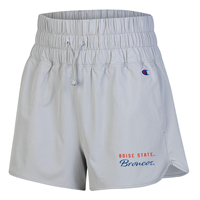 Image of BOISE STATE WOMEN SHORT WOVEN HI-WAIST -  silver