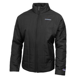Boise State Black Women’s Puffer Jacket - Left Chest Logo by Champion