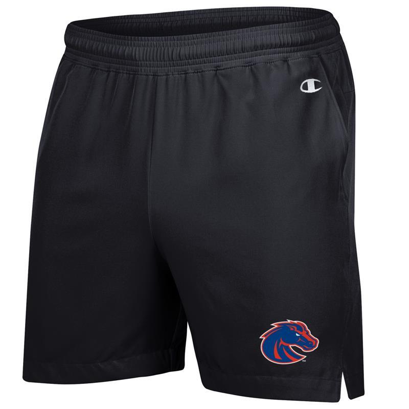 Boise State University Shorts - 5" Woven, Athletic Logo Left Hem by Champion (SKU 13440534524) Boise State University Shorts - 5" Woven, Athletic Logo Left Hem by Champion - main view