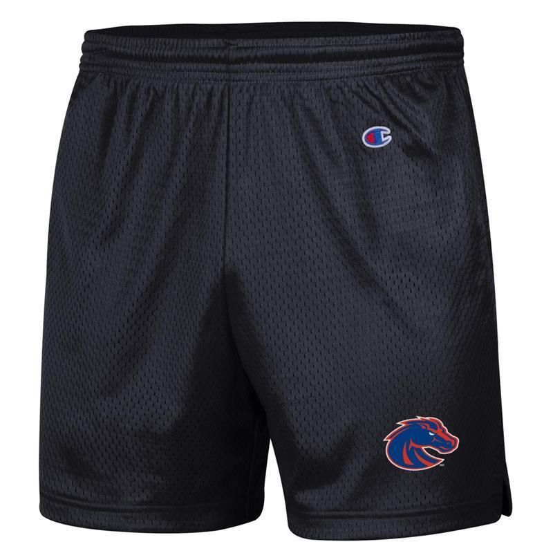 Boise State 5" Mesh Shorts with Left Leg Logo by Champion (SKU 13440442524) Boise State 5" Mesh Shorts with Left Leg Logo by Champion - main view