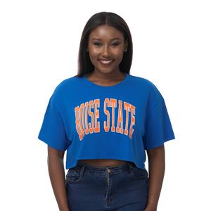 Image of Boise State Women Crop Tee Stretched Boise State