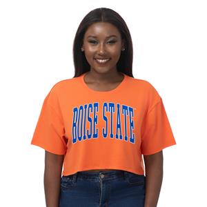 Image of BOISE STATE WOMEN CROP TEE STRETCHED BOISE STATE -  orange