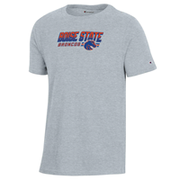 Image of BOISE STATE YOUTH TEE HD INK WORDMARK OVER BRONCOS -  steel
