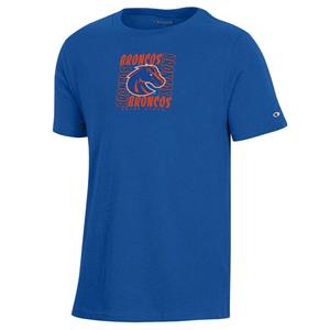 Image of Boise State Youth Tee, Logo in Broncos Box by Champion