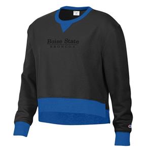 Image of Boise State Women’s Crew - Tonal Embroidery with Contrast Hem by Champion