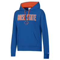 Image of BOISE STATE WOMEN HOOD APPLIQUE WORDMARK OVER BRONCO -  royalorange