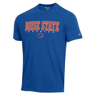 Boise State Tee Over Broncos Over Logo Applique