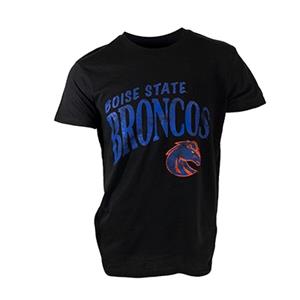Image of BOISE STATE TEE OVER ARCH BRONCOS OVER LOGO -  black