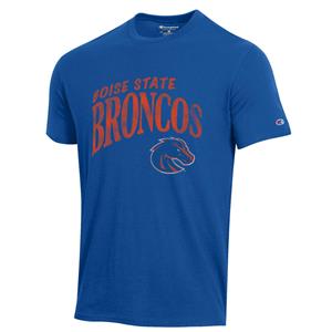 Image of BOISE STATE TEE OVER ARCH BRONCOS OVER LOGO -  royal