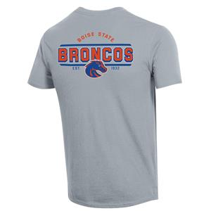 Image of BOISE STATE TEE LOGO FRONT BAR BRONCOS BACK -  1