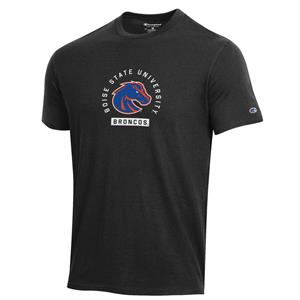 Image of BOISE STATE TEE LOGO IN CIRCLE BRONCOS UNDER -  black