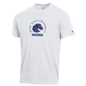Image of BOISE STATE TEE LOGO IN CIRCLE BRONCOS UNDER -  white