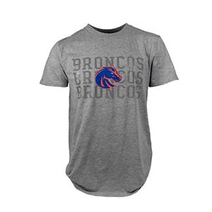 Image of Boise State Steel T-Shirt - Shadow Broncos Repeat with Logo by Champio