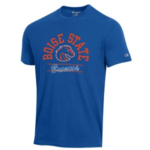 4- Boise State T-Shirt - Arch Over Athletic Logo with Broncos Script Lines by Champion - main view
