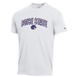 Image of BOISE STATE TEE ARCH OVER LOGO HI DENSITY -  white