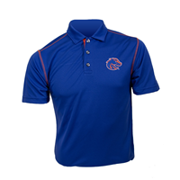 Image of BOISE STATE POLO MICRO MESH CONTRAST PIPING LOGO -  royalorange