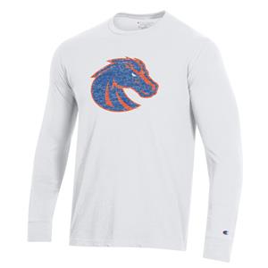 Boise State Ls Tee Washed Logo