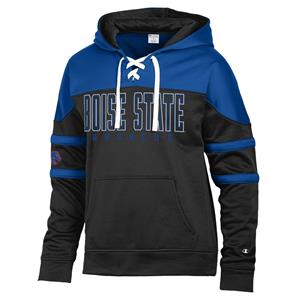 Image of BOISE STATE HOOD LACE UP LOGO ON SLEEVE -  blackroyal