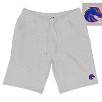 Image of BOISE STATE SHORT LEFT HEM LOGO -  ash