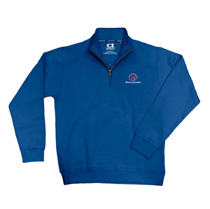 Image of Boise State 1/4 Zip, Grandma Logo over Script by CI Sport, Royal Blue