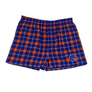 Image of BOISE STATE FLANNEL PLAID BOXER SHORT -  royalorange