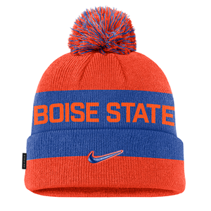 Image of BOISE STATE YOUTH KNIT BEANIE POM CUFF NIKE -  1