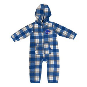 Boise State Infant Romper Plaid Polar Fleece - main view