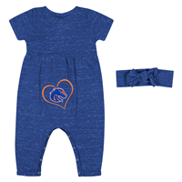Image of BOISE STATE INFANT ROMPER HEART BOTTOM -  1