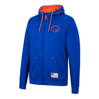 Image of BOISE STATE FULL ZIP HOOD EMBD LEFT CHEST LOGO -  royal