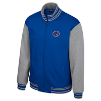 Boise State Full Zip Left Chest With Contrast Sleeves And Cuffed Botto