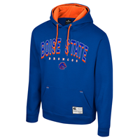 Image of BOISE STATE HOOD FLEECE ARCH EMBRD LOGO CONTRAST HOOD -  royal