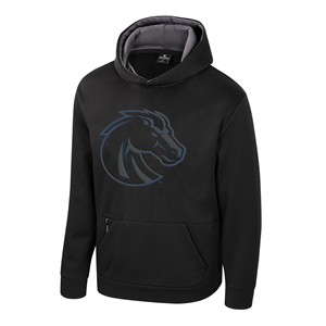 Boise State Hoodie - Blackout Bronco Black by Colosseum - main view