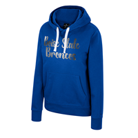 Boise State Women Hood Thick Silver Embossed Logo