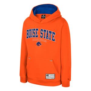 Image of BOISE STATE YOUTH HOOD LOGO UNDER BRONCOS -  orange