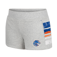 Boise State Women Short Gradiated Printed Striped Down Side