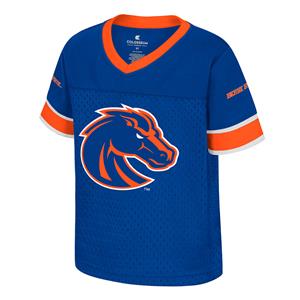 Image of BOISE STATE TODDLER FOOTBALL JERSEY CENTER LOGO -  royal