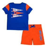 Image of Boise State Infant Short/Tee Set School Pennant Design
