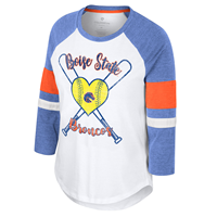 Image of Boise State Tee Softball Crossed Bats 3/4 Slv (Daphne)