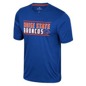 Image of BOISE STATE TEE BRONCO NATION ON BACK -  royal