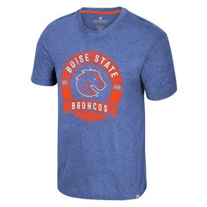 Image of BOISE STATE TEE WASHED CIRCLE LOGO -  royal