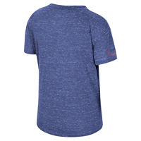 Image of BOISE STATE WOMEN TEE TIE FRONT SPECKLED LEFT CHEST LOGO -  1