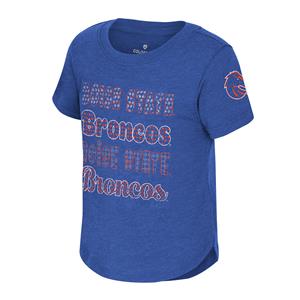 Boise State Toddler Girls T-Shirt - Stacked Wordmarks with Broncos by Colosseum