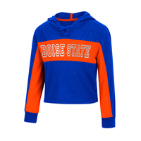 Boise State Tdlr Girls Lace Up Tee Bling Wordmark