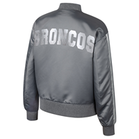 Image of BOISE STATE WOMEN JACKET GLITTER BOMBER  BACK BRONCOS -  1