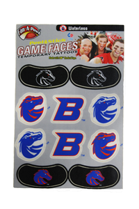 Image of Boise State Game Face Combo Pack 6 Gameface-2 Eyestrips